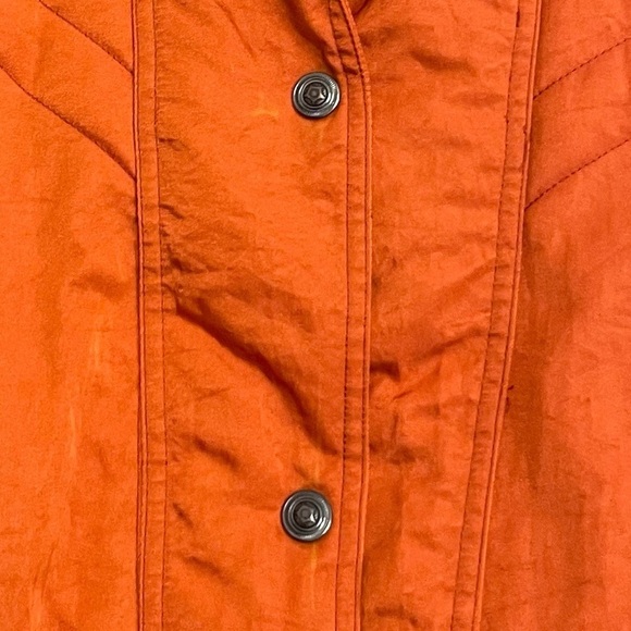 Fera Vintage Orange Ski & Snow Winter Softshell Puffer Jacket 70s 80s Style - Picture 9 of 14
